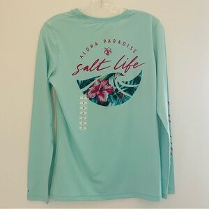 Salt Life Aloha Paradise Long Sleeve Shirt - Mint Green
